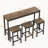 Modern Design Kitchen Dining Table,Pub Table,Long Dining Table Set With 3 Stools,Easy Assembly