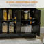 Buffet buffet, armoire de cuisine moderne avec 2 tiroirs et tablettes réglables, armoire à café, noir-129457924