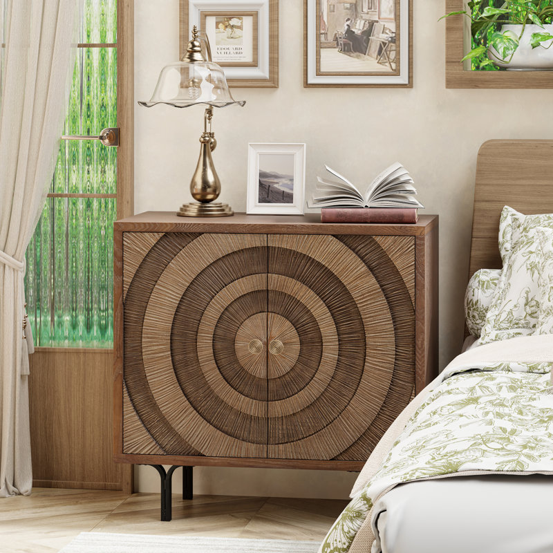 Armoire de rangement en bois à 2 portes Irida Farmhouse