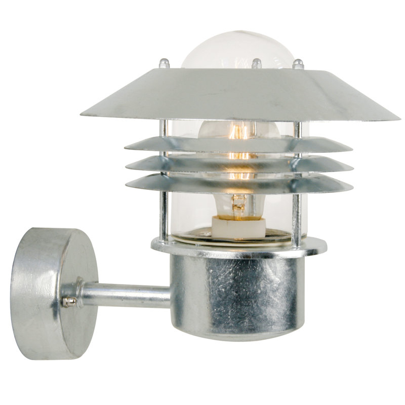 Vejers 23cm H Outdoor Wall Lantern, Galvanized Steel