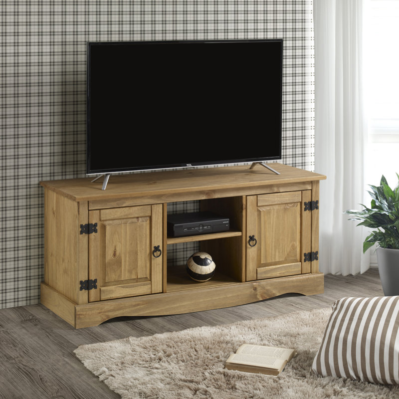 Aadhvik Unfinished TV Stand for TVs up to 43", Antique Brown