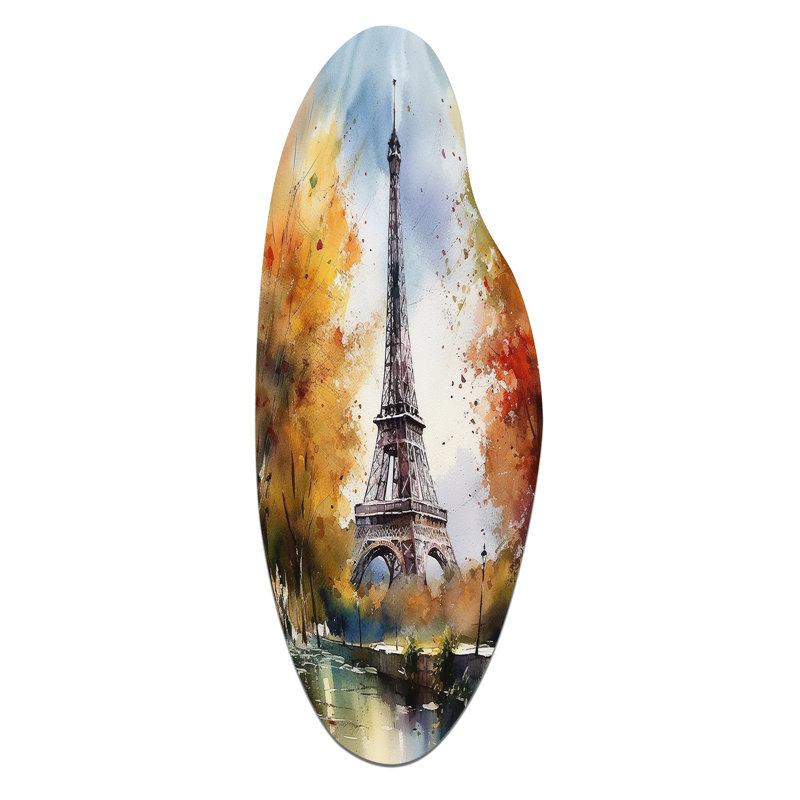 Décoration murale pastel Eiffel Tour In Paris III - Paris, H 38 po x l 15 po