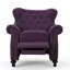 Fauteuil inclinable avec accoudoirs roulés prune Accents