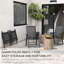 De 4 chaises de patio pliantes, chaises de salle à manger d'extérieur empilables avec accoudoirs. Caractéristique en métal robuste, sans assemblage, noir. Pour la pelouse, le camping, les repas, la plage. L 22,27 po x l 24,62 po x H 37 po, capacité 242 lb
