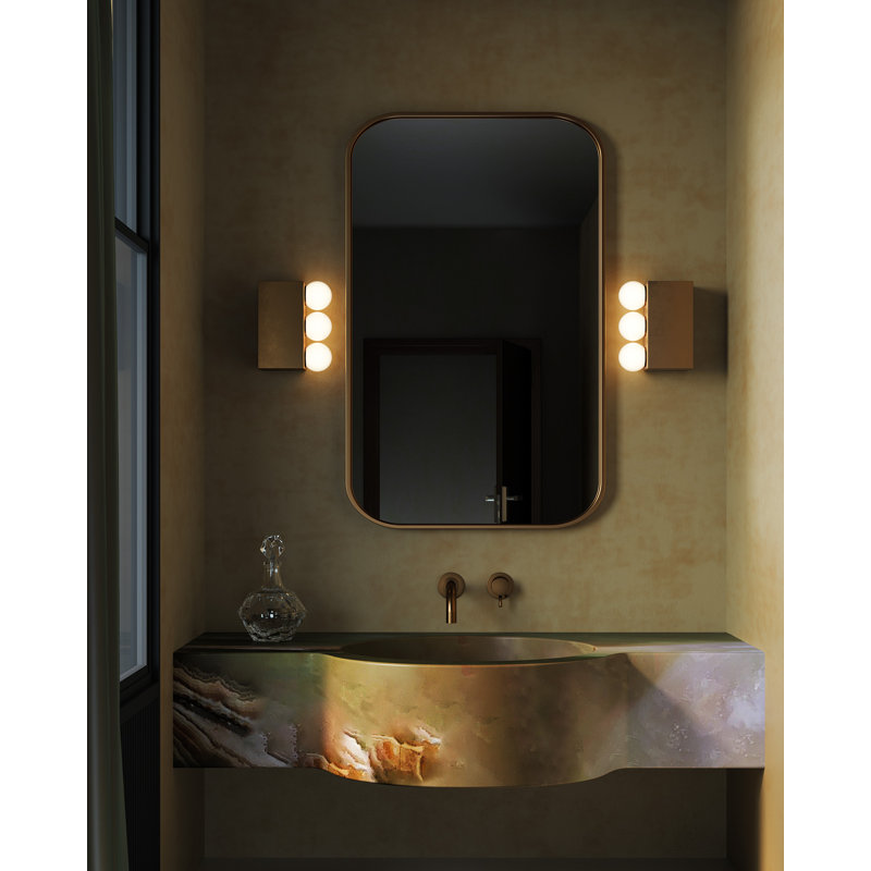 Sinclair 12-in Black dimmable LED Bathroom Vanity Light, 12-in, Antique Brass