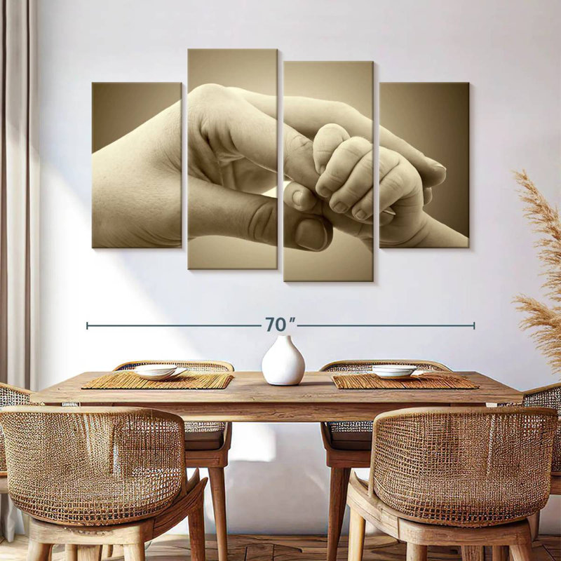 Leisha Mother And Child Hands, 42" H x 68" W