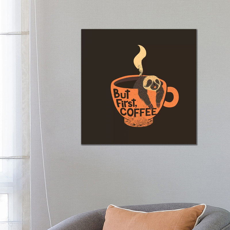 Coffee 1 Piece Wrapped Canvas Wall Art, 66.04cm H x 66.04cm W