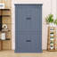 Armoire de cuisine autoportante avec 4 portes, 3 tiroirs et 6 tablettes de porte-130165534