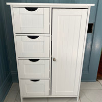 Beachcrest Home Manhattan Freestanding Bathroom Cabinet & Reviews