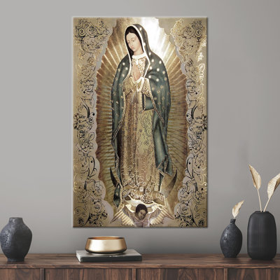 The Virgin Of Guadalupe, Our Lady of Guadalupe Canvas Art, Immaculate Mary Art Canvas, Abstract Canvas Art,