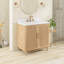 Ensemble de meuble-lavabo autoportant 30 po avec comptoir en pierre artificielle 30 po-640981232