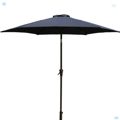 Parasol d'extérieur en aluminium 8,8 pieds avec base carrée en résine 42 livres