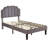Tamerlan Twin Size Set Upholstered Adjustable Headboard Noiseless Platform Bed-1215717289