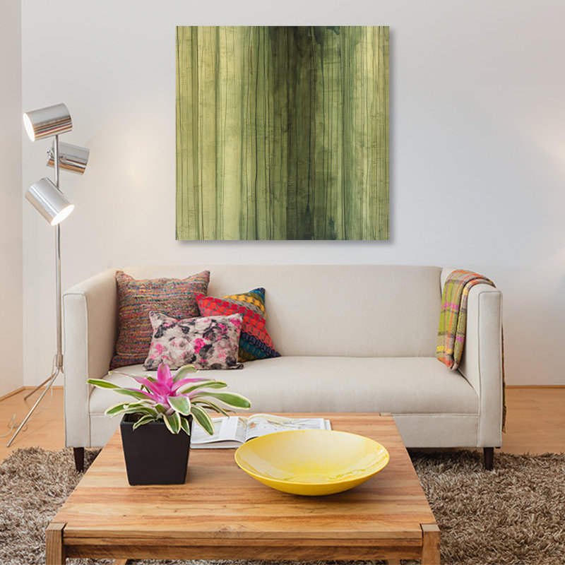 «Shades of Sage», reproduction sur toile, H 37 po x l 37 po x P 1,5 po, Pas de tapis, Toile tendue