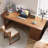 Modern and simple rectangular desk with cabinets-166855109-166855110