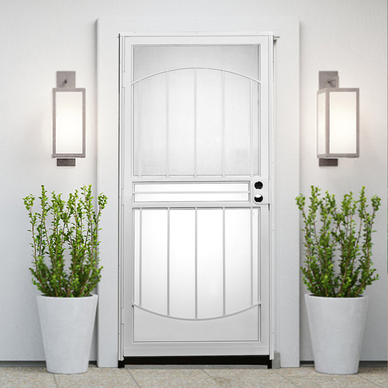 Porte moustiquaire de sécurité Grisham, H 80 po x l 32 po x P 2 po, Blanc