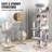 VEVOR Cat Tree 72" Cat Tower with 2 Cat Condos Sisal Scratching Post Light Grey-101925100