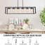 Luminaire suspendu 6 lumières pour îlot de cuisine Farmhouse