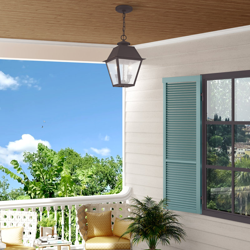 Lanterne suspendue d'extérieur 2 lumières Arnetria, Bronze