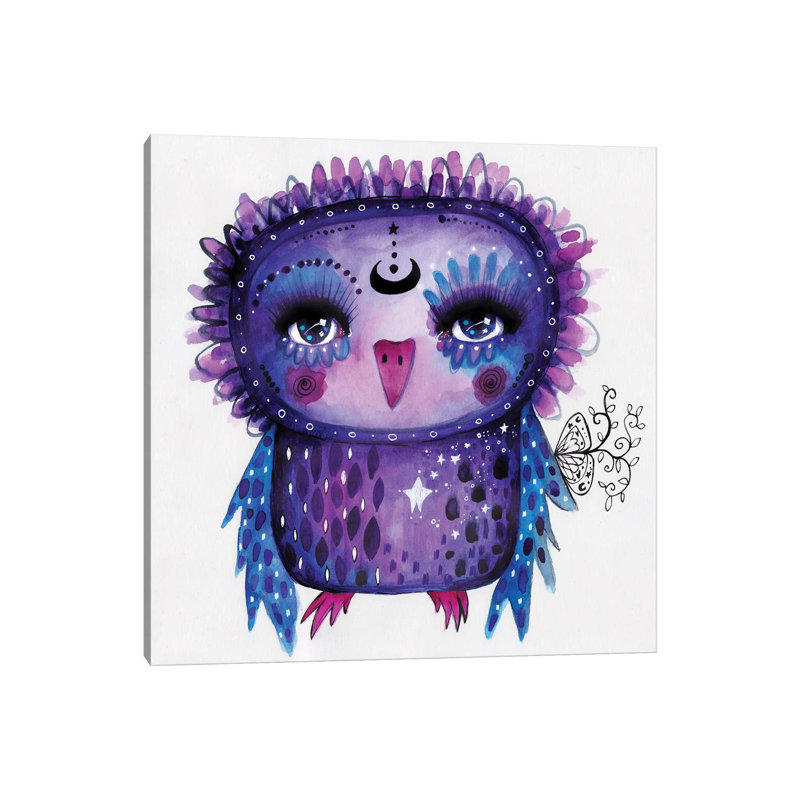 Moon Glow Quirky Bird by Tamara Laporte - Print on Canvas, Wrapped Canvas, 66.04 cm H x 66.04 cm W x 1.91 cm D