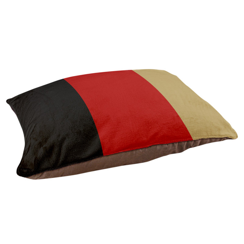 Oreiller Syracuse, Très grand (l 50 po x P 40 po x H 7 po), Noir/rouge/or