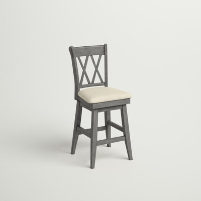 Fortville Swivel Upholstered Counter Stool