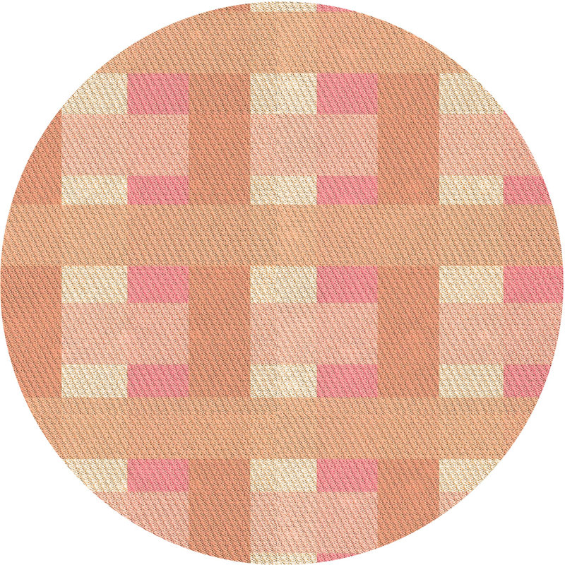 Geometric Indoor Rug, Round 5'