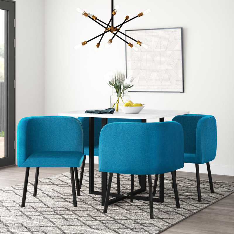 Biondo 4 - Person Dining Set, Sky Blue