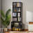 6 Tier Bookshelf And Bookcase, Wooden Bookshelves With Cabinet Doors-2008002669