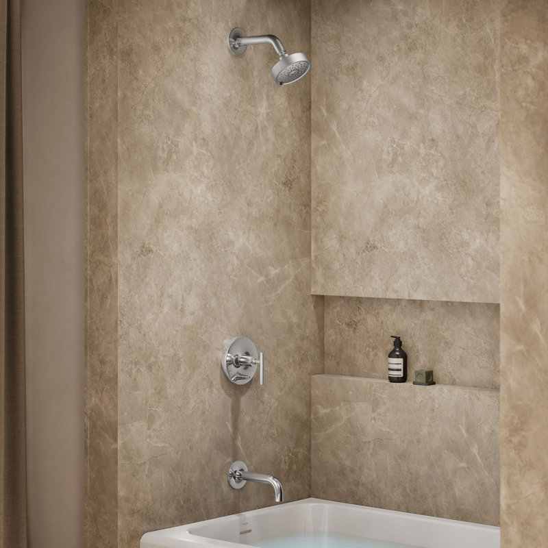 Robinet de douche Purist, Chrome poli, Levier