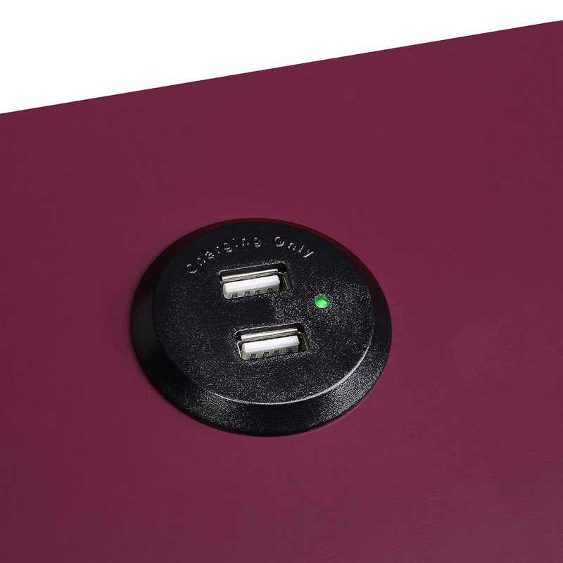 Table d'appoint avec station de charge USB, Bourgogne