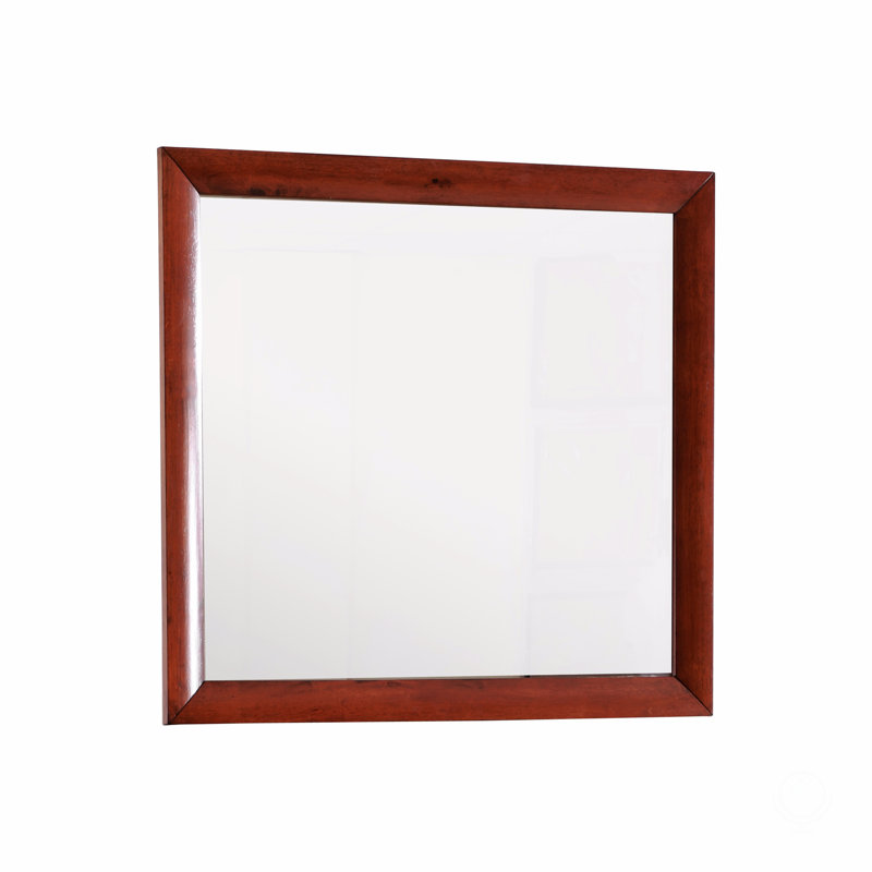 Miroir, 39 po x 35 po, Brun