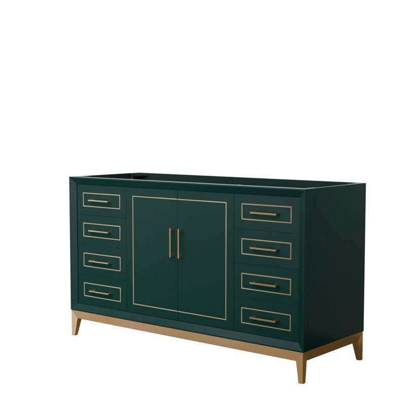 Base de meuble-lavabo simple 59,75 po Marlena seulement, Vert