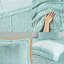 Édredon pour lit simple / simple TG - Fourrure longue à poils longs bleu