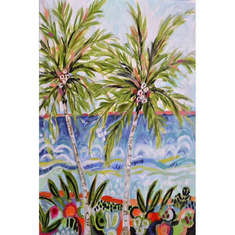 Guedira " Tropical Vibes I " by Karen Fields, 12" H x 8" W