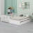 Wood Daybed With Fence Guardrails,Drawers And Split Into Independent Floor Bed-2072608832-2072740435