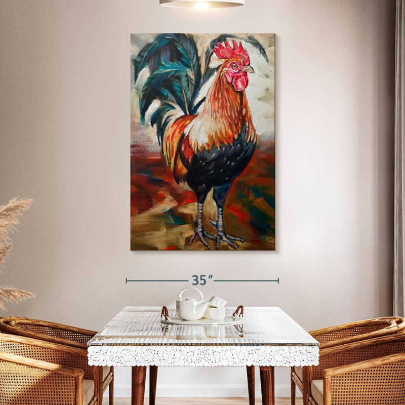Brampt Solo Rooster, 51" H x 34" W