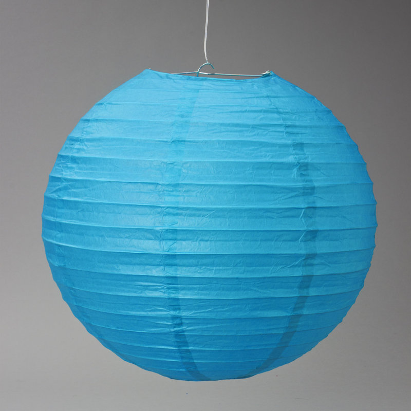 Lanterne en papier, Turquoise