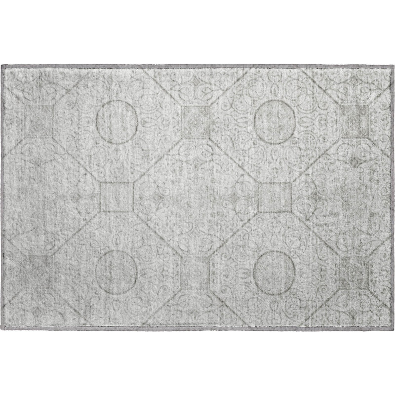 Premium Machine Washable Bucz AMF1748 Geometric Rug, Rectangle 1'8" x 2'6"