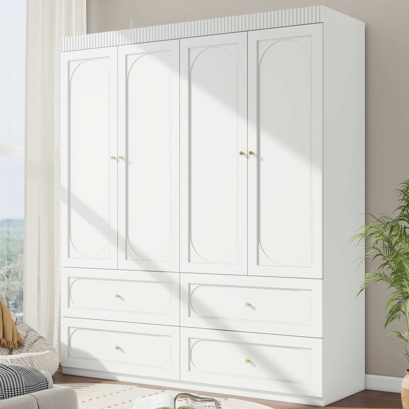 Grande armoire penderie avec 4 tiroirs