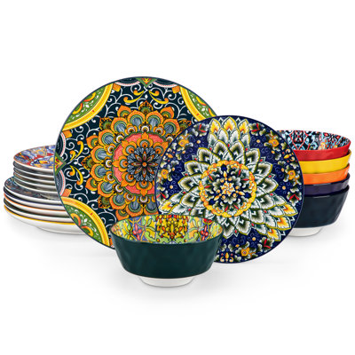 Service de table en porcelaine 18 pièces, service pour 6 (ensemble de 18)