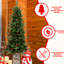 Arbre de Noël festif de 4 pi avec 100 lumières à DEL multicolores, 396 pointes, baies rouges, pin et base scintillante stable multicolore, baies réalistes et pe / branches pleines, éblouissante