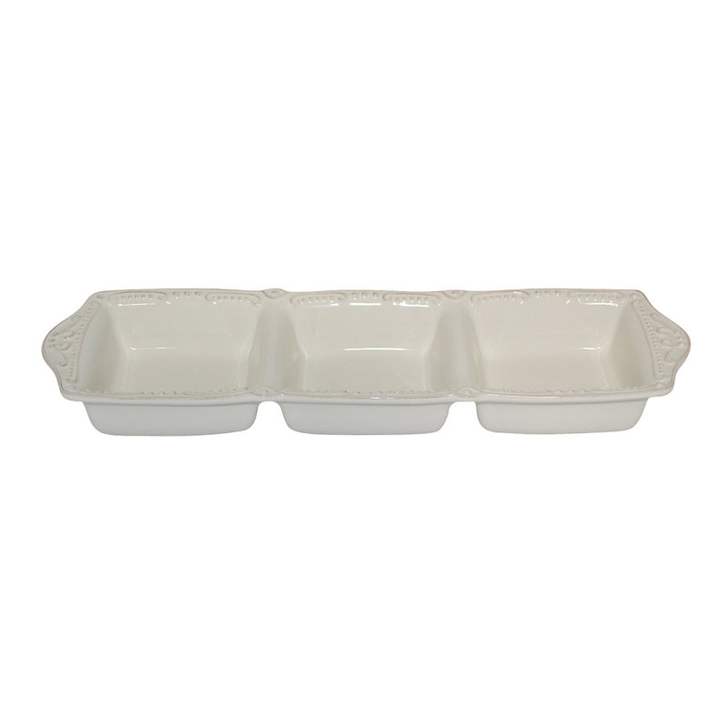 Isabella Three Part Divided Tray - Ivory, Ivory