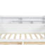 Lit de jour en bois avec options de rangement organisé et bureau productif, blanc antique pleine grandeur-74418924
