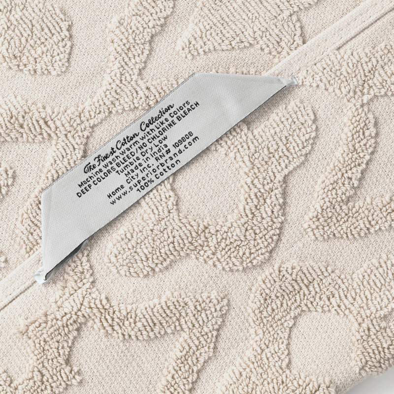 Serviette de bain Rolla, Ivoire ivoire, Ensemble de serviettes 12 pièces
