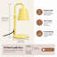 Lampe chauffe-bougie avec minuterie et variateur, brûleur à cire pour bougies parfumées en pot, cadeau de pendaison de crémaillère pour femme, hauteur réglable, chambre, cuisine, bureau, décoration esthétique (jaune métallique)-1449059912