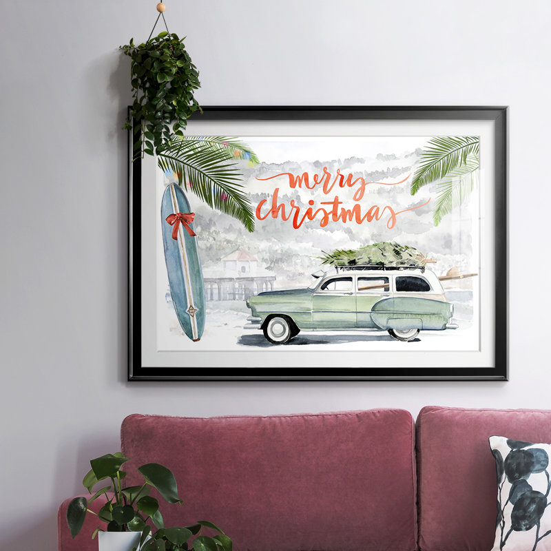 «So Cali Christmas Collection A», reproduction encadrée sur papier, Noir, H 30 po x l 44 po x P 1,5 po