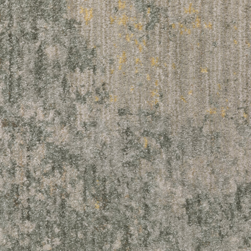 Michels Distressed Abstract Beige/ Yellow Area Rug, Rectangle 3'3" x 4'12"