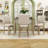 Modern 5-Piece Dining Table Set with Square Table and 4 Upholstered Chairs-1928602553