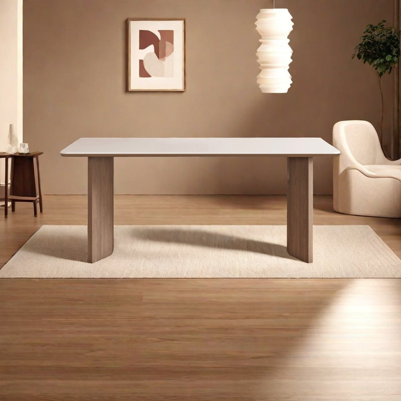 Table de salle à manger moderne et simple familiale, H 29,5 po x L 70,8 po x l 35,4 po
